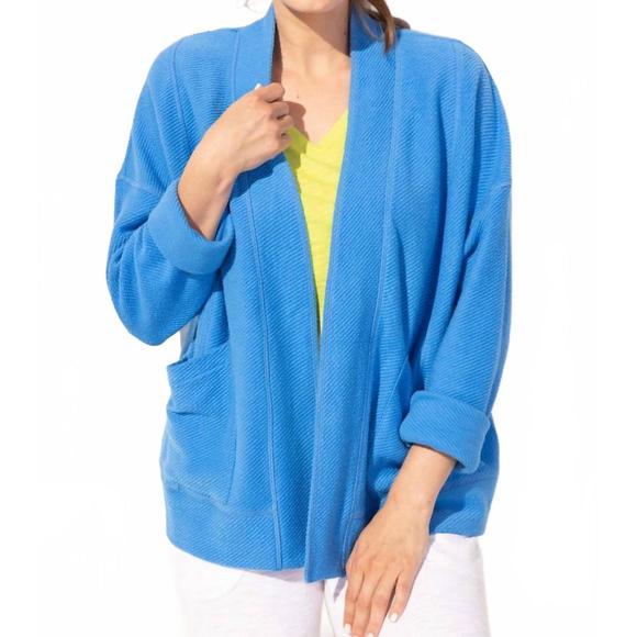 NEW ESCAPE BY HABITAT cool breeze terry sundown jacket in riviera - Picture 1 of 3